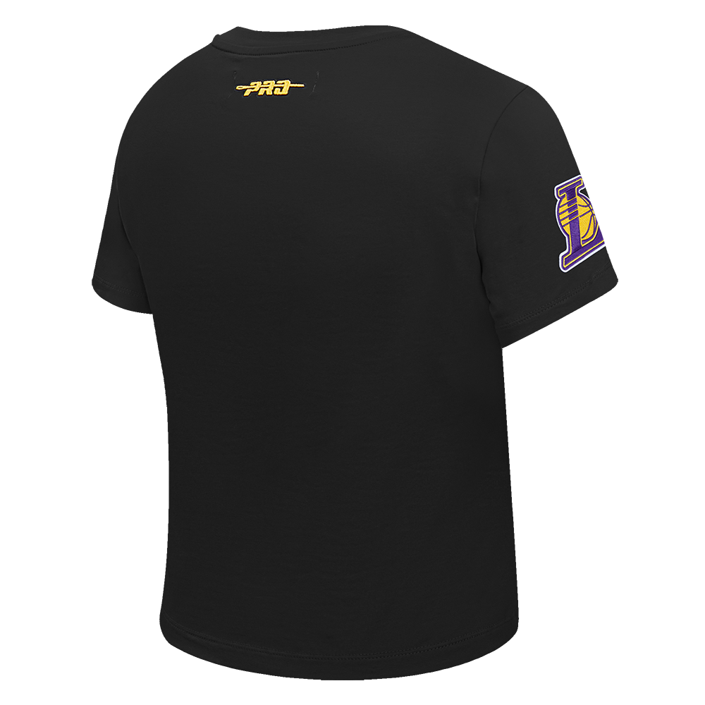 NBA LOS ANGELES LAKERS LEGACY WOMEN'S SJ SLIM FIT TEE (BLACK) - Image 4