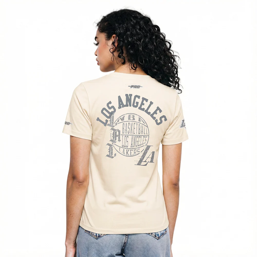NBA LOS ANGELES LAKERS STREET TEAM WOMEN'S SJ SLIM FIT TEE (EGGSHELL) - Image 2