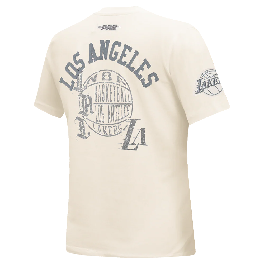 NBA LOS ANGELES LAKERS STREET TEAM WOMEN'S SJ SLIM FIT TEE (EGGSHELL) - Image 4