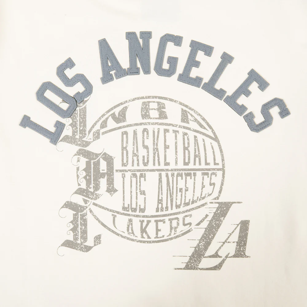 NBA LOS ANGELES LAKERS STREET TEAM WOMEN'S SJ SLIM FIT TEE (EGGSHELL) - Image 6