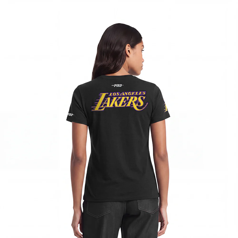 NBA LOS ANGELES LAKERS LEBRON JAMES #23 CLASSIC PNN WOMEN'S SJ SLIM FI (BLACK) - Image 2