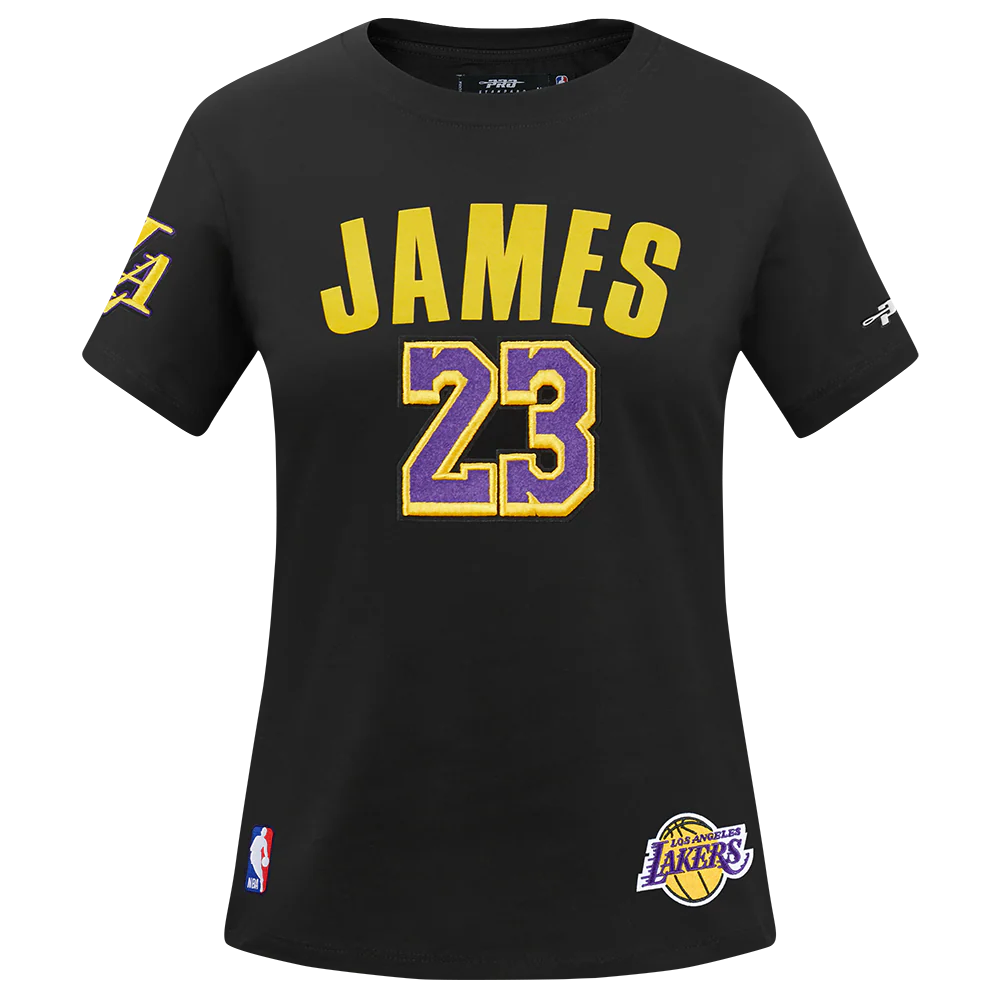 NBA LOS ANGELES LAKERS LEBRON JAMES #23 CLASSIC PNN WOMEN'S SJ SLIM FI (BLACK) - Image 3