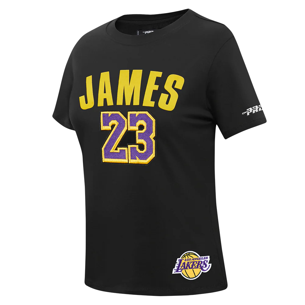NBA LOS ANGELES LAKERS LEBRON JAMES #23 CLASSIC PNN WOMEN'S SJ SLIM FI (BLACK) - Image 4