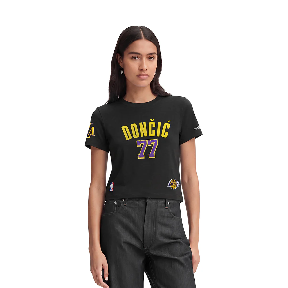 NBA LOS ANGELES LAKERS LUKA DONCIC #77 CLASSIC PNN WOMEN'S SJ SLIM FIT (BLACK)