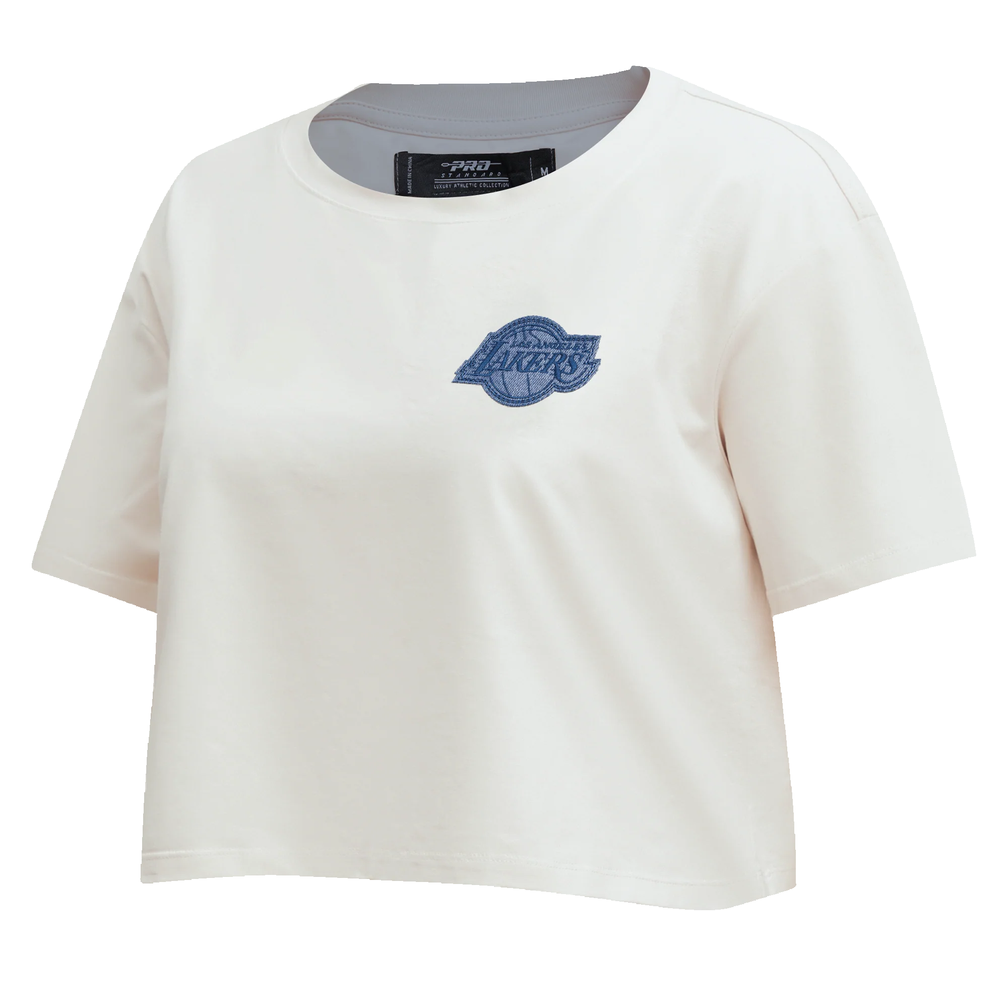 NBA LOS ANGELES LAKERS VARSITY BLUES WOMEN'S SINGLE JERSEY BOXY TEE (LINEN) - Image 2