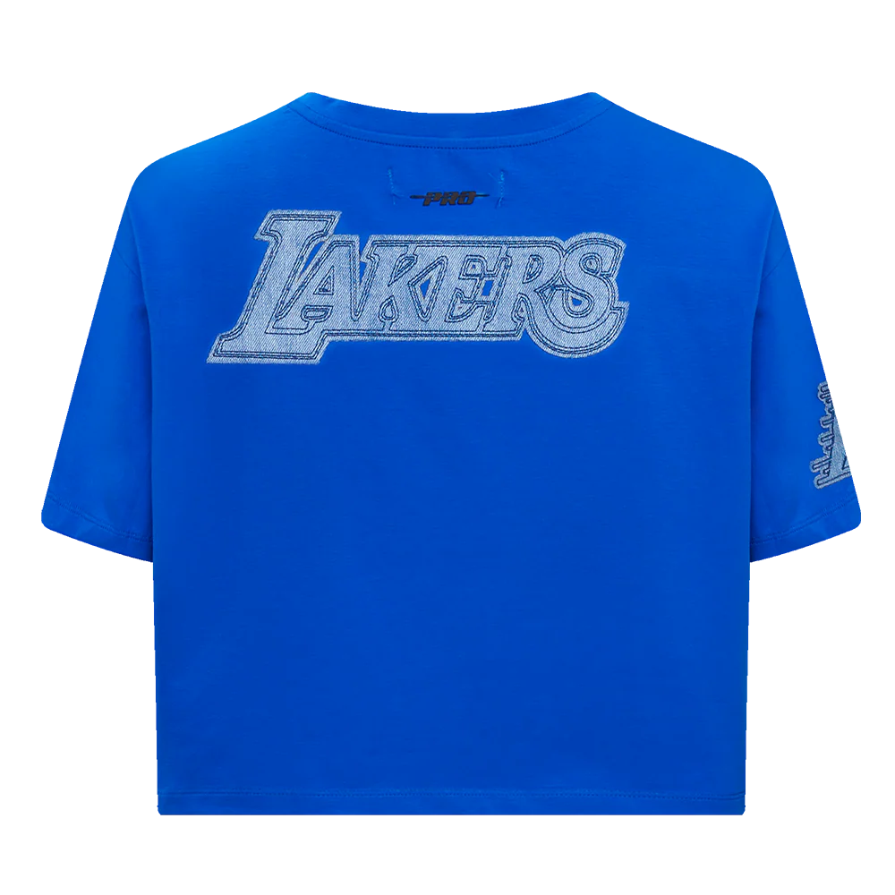 NBA LOS ANGELES LAKERS VARSITY BLUES WOMEN'S SJ BOXY TEE (ROYAL BLUE) - Image 3