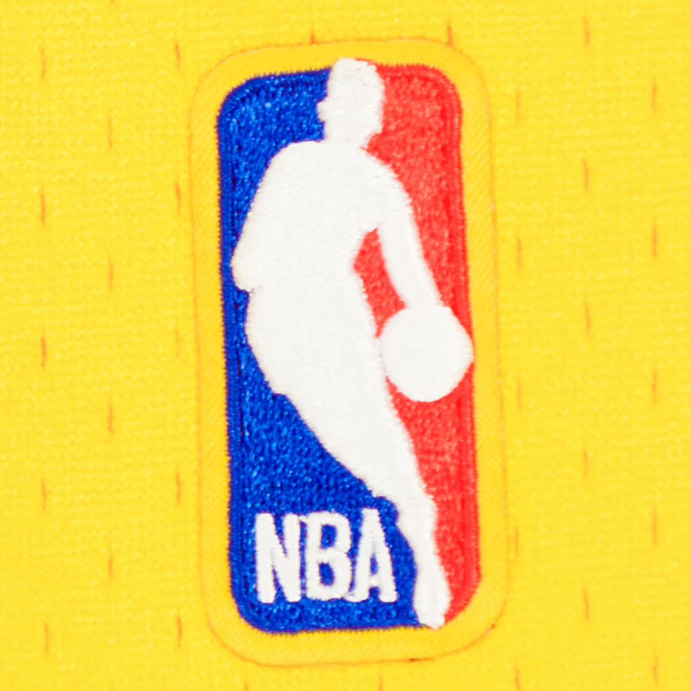 NBA LOS ANGELES LAKERS CLASSIC BIG BOYS MESH BUTTON DOWN SHIRT (YELLOW/PURPLE) - Image 7