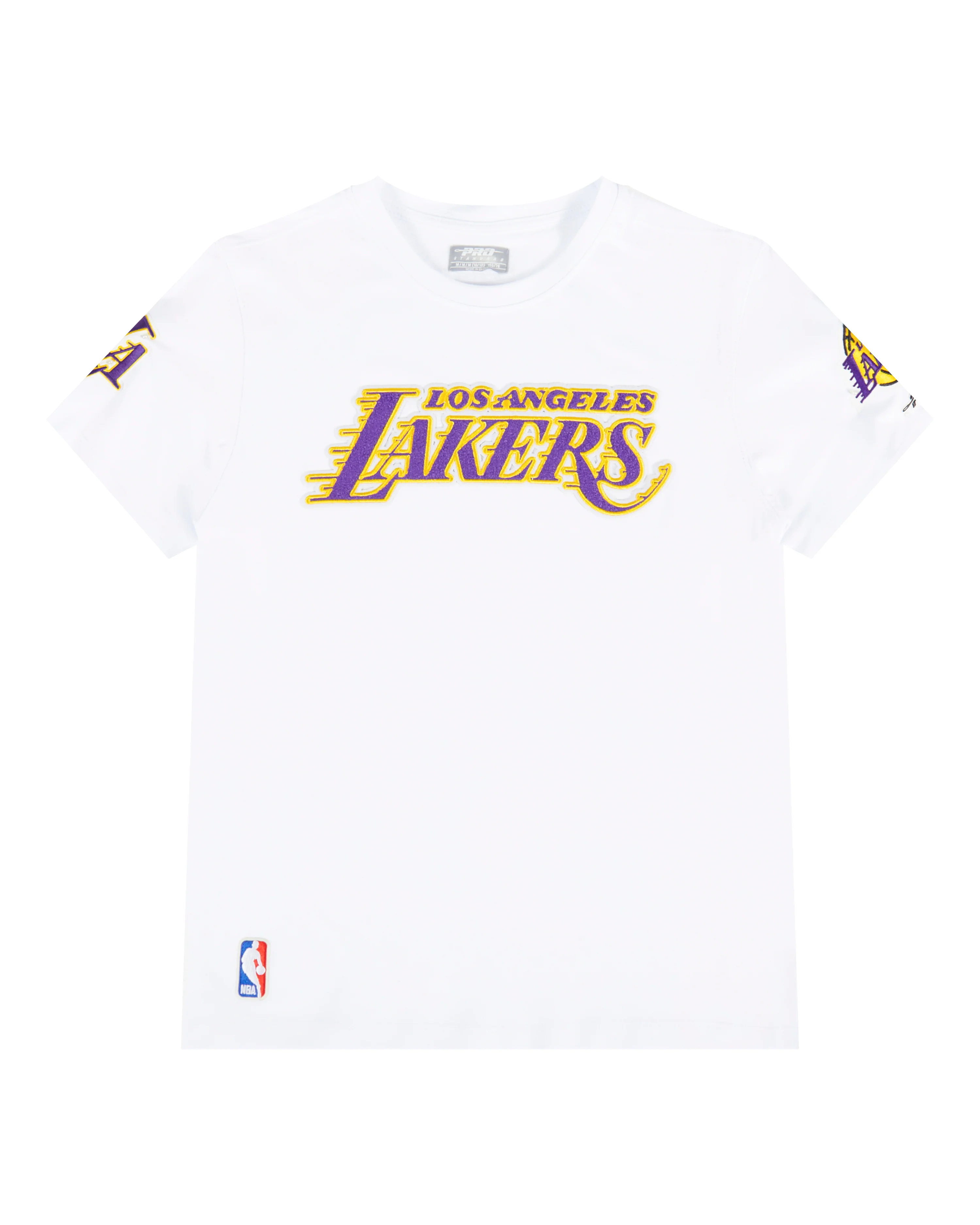 NBA LOS ANGELES LAKERS CLASSIC BIG BOYS SINGLE JERSEY TEE (WHITE)