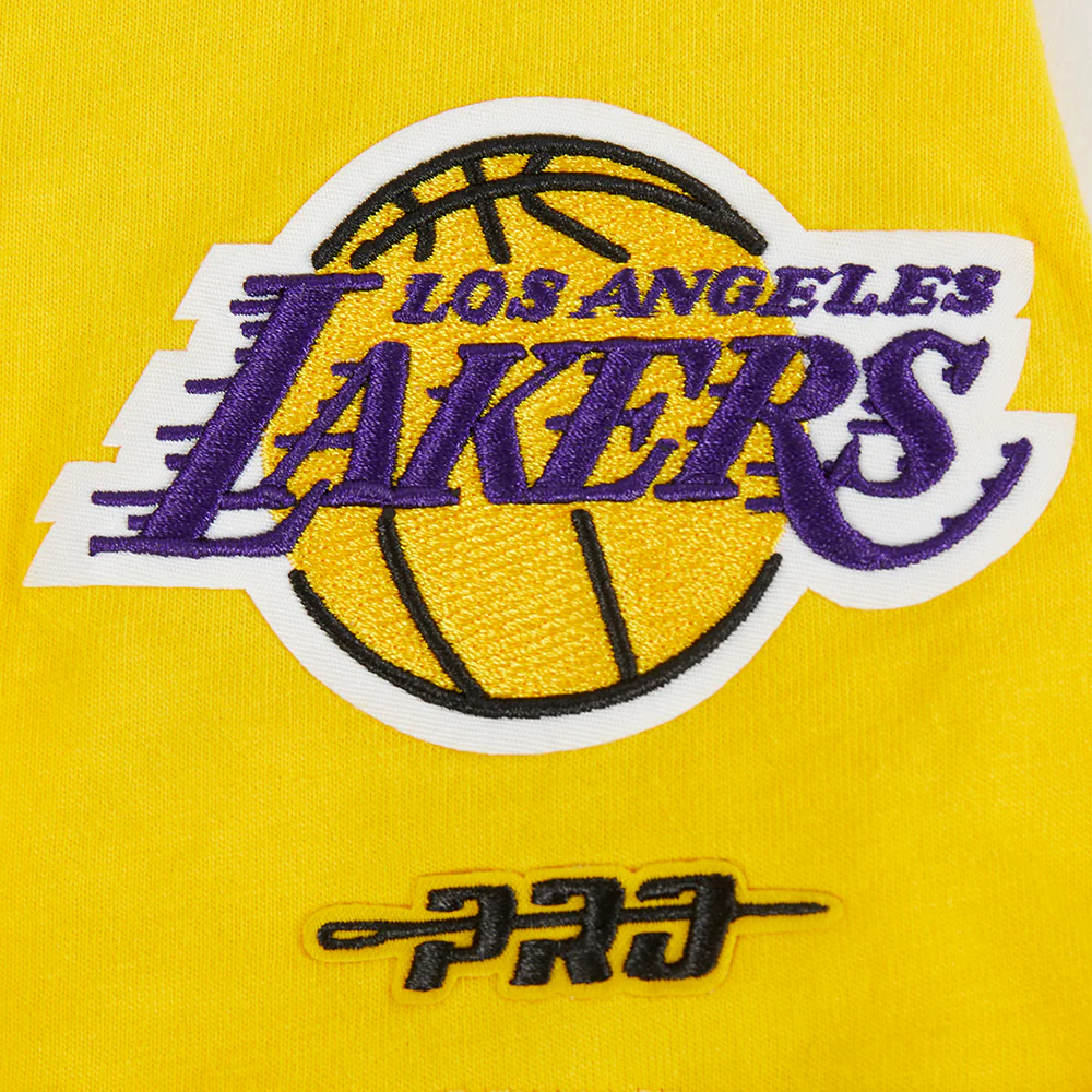 NBA LOS ANGELES LAKERS CLASSIC SINGLE JERSEY BIG BOYS SINGLE JERSEY TEE (YELLOW) - Image 6