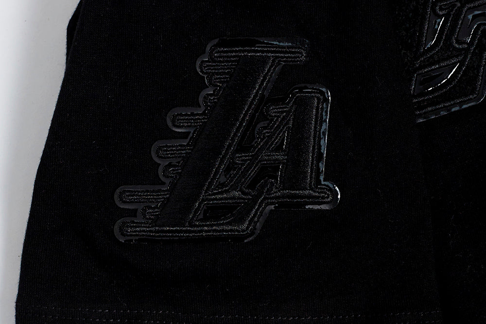 NBA LOS ANGELES LAKERS TRIPLE BLACK BIG BOYS SINGLE JERSEY TEE (BLACK) - Image 4