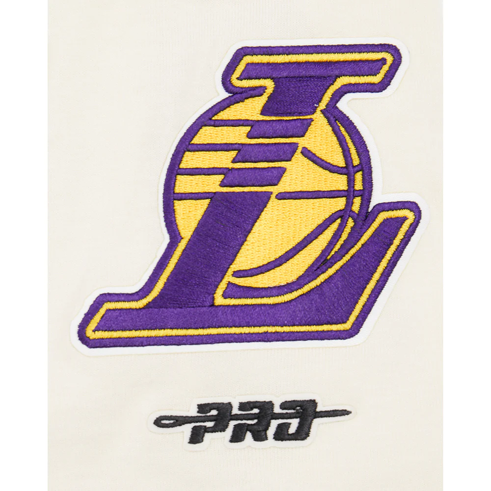 NBA LOS ANGELES LAKERS RETRO CLASSIC BIG BOYS SHORT SLEEVE TEE (EGGSHELL) - Image 5