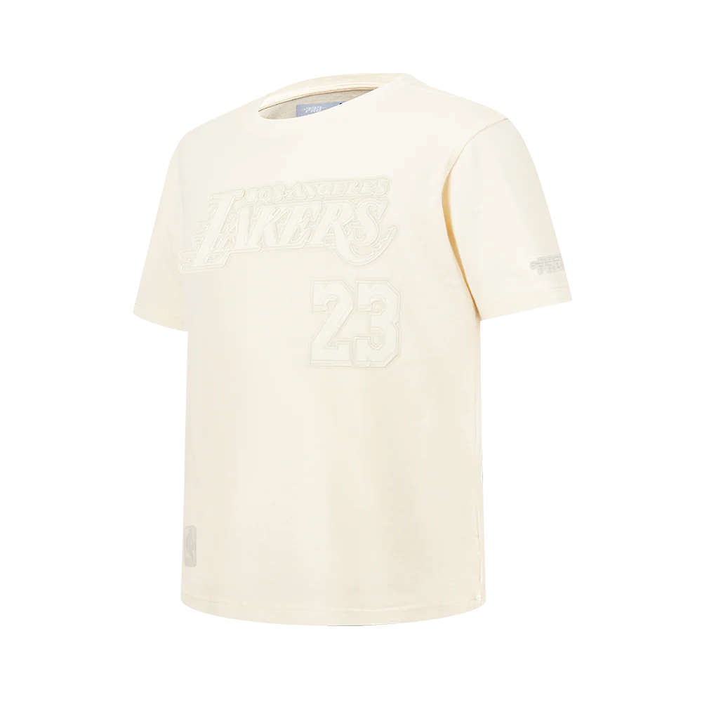 NBA LOS ANGELES LAKERS LeBron James #23 NEUTRAL PNN BIG BOY'S SS TEE (EGGSHELL) - Image 2