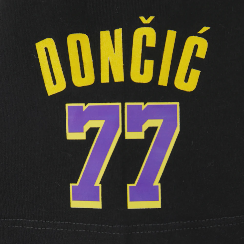 NBA LOS ANGELES LAKERS LUKA DONCIC #77 CLASSIC PNN BIG BOY'S SS TEE (BLACK) - Image 6