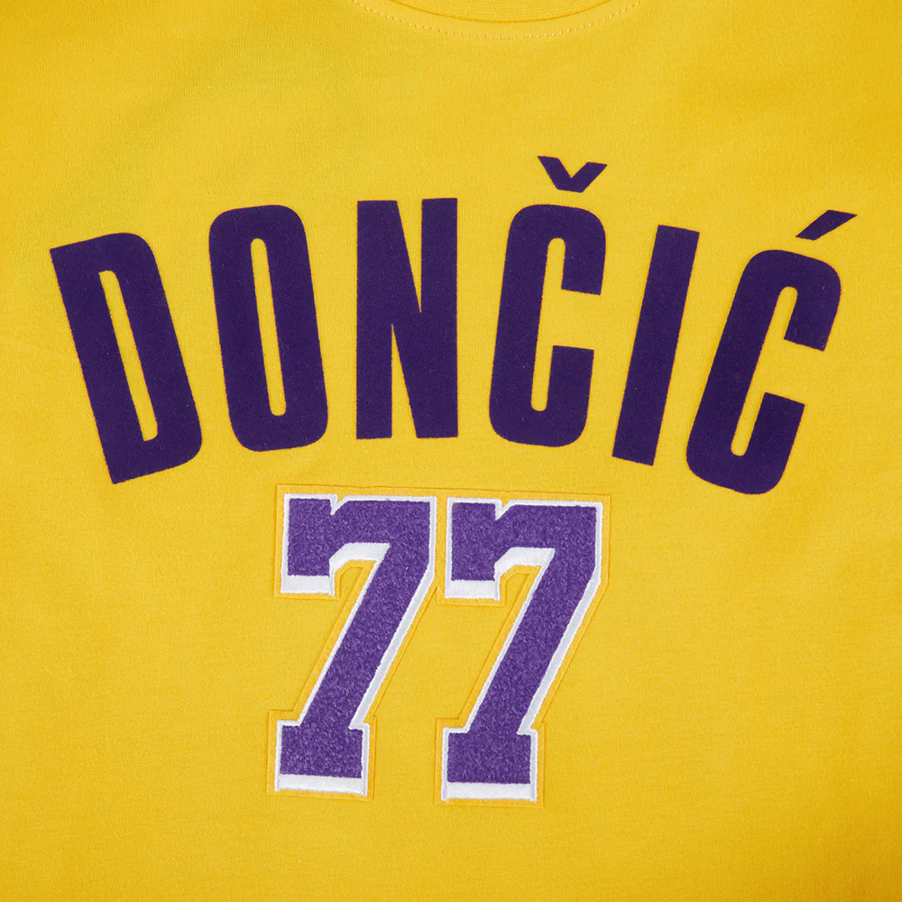 NBA LOS ANGELES LAKERS LUKA DONCIC #77 CLASSIC PNN BIG BOY'S SS TAPING (YELLOW/BLACK) - Image 5