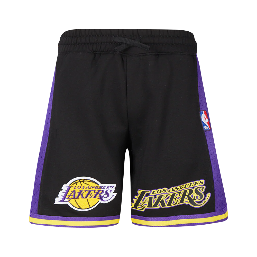 NBA LOS ANGELES LAKERS CLASSIC BIG BOYS FLEECE 2.0 SHORT (BLACK/PURPLE) - Image 2