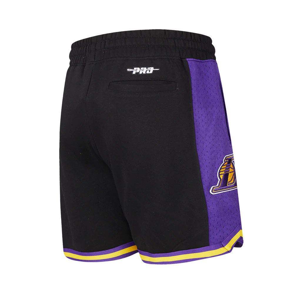 NBA LOS ANGELES LAKERS CLASSIC BIG BOYS FLEECE 2.0 SHORT (BLACK/PURPLE) - Image 3