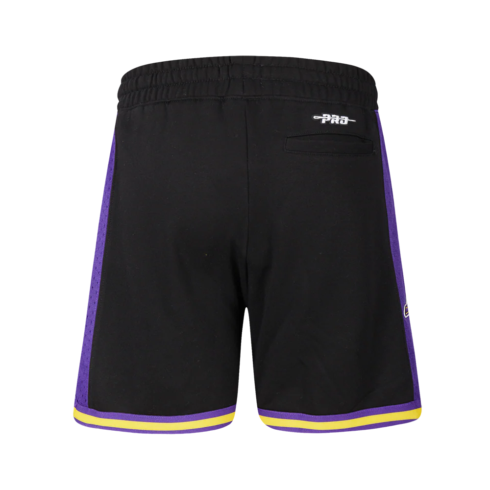 NBA LOS ANGELES LAKERS CLASSIC BIG BOYS FLEECE 2.0 SHORT (BLACK/PURPLE) - Image 4