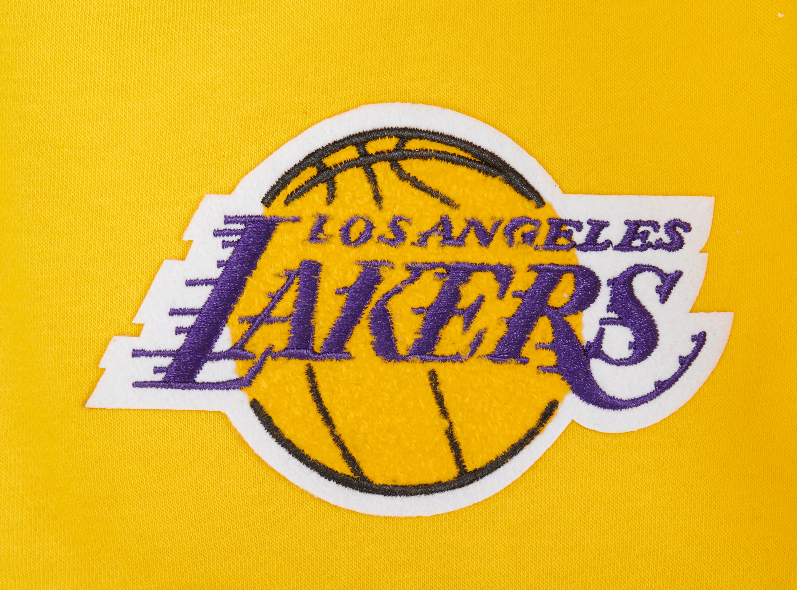 NBA LOS ANGELES LAKERS CLASSIC BIG BOYS FLEECE 2.0 SHORT (YELLOW/PURPLE) - Image 3