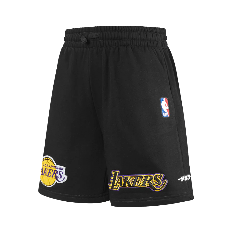 NBA LOS ANGELES LAKERS RETRO CLASSIC BIG BOY'S FLC SHORT (BLACK)