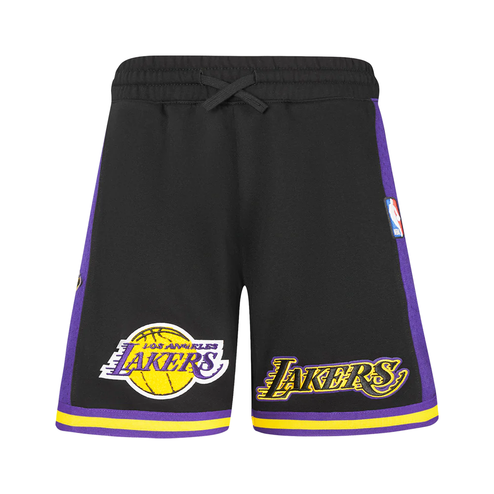 NBA LOS ANGELES LAKERS RETRO CLASSIC BIG BOYS FLEECE 2.0 SHORT (BLACK/PURPLE) - Image 2