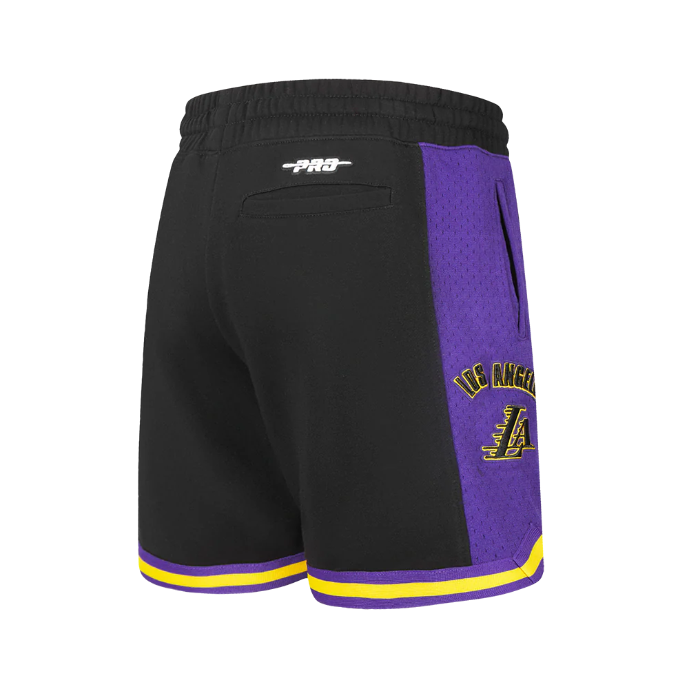 NBA LOS ANGELES LAKERS RETRO CLASSIC BIG BOYS FLEECE 2.0 SHORT (BLACK/PURPLE) - Image 3