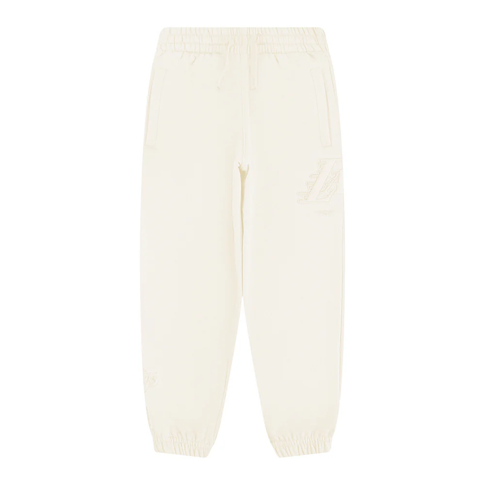 NBA LOS ANGELES LAKERS NEUTRAL BIG BOYS FLC SWEATPANT (EGGSHELL) - Image 4
