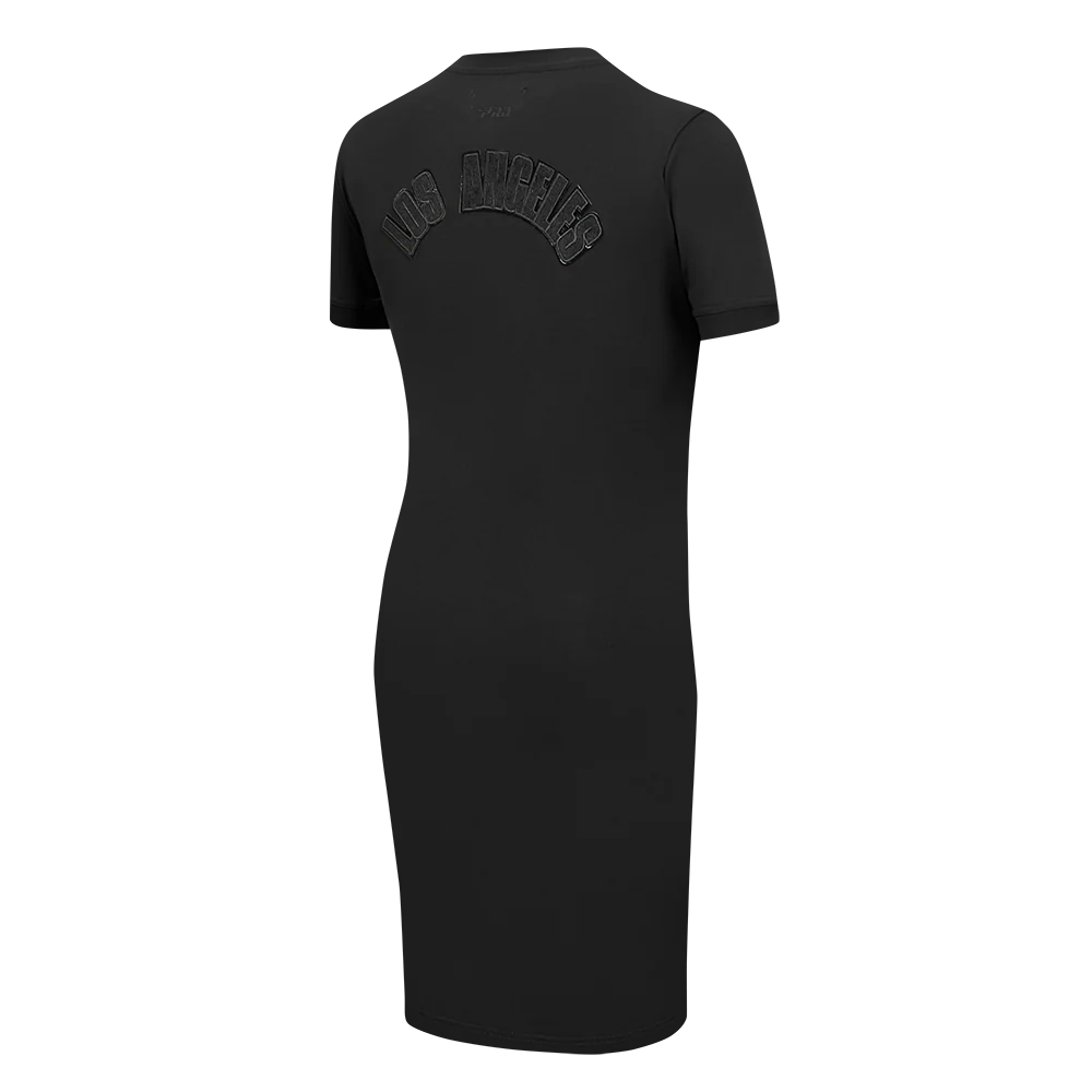 NBA LOS ANGELES LAKERS TRIPLE BLACK WOMEN'S BODY CON DRESS (TRIPLE BLACK) - Image 4