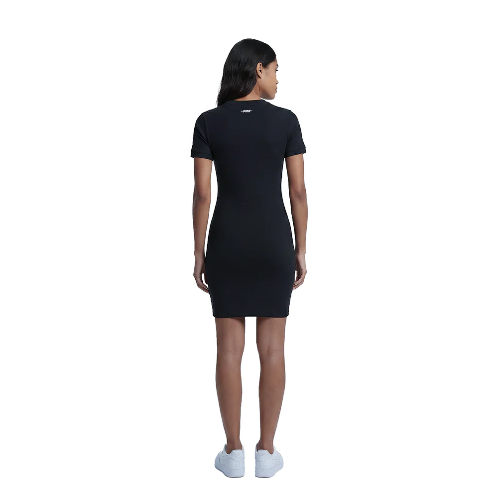 NBA LOS ANGELES LAKERS STAMPED WOMEN'S BODY CON DRESS (BLACK) - Image 2