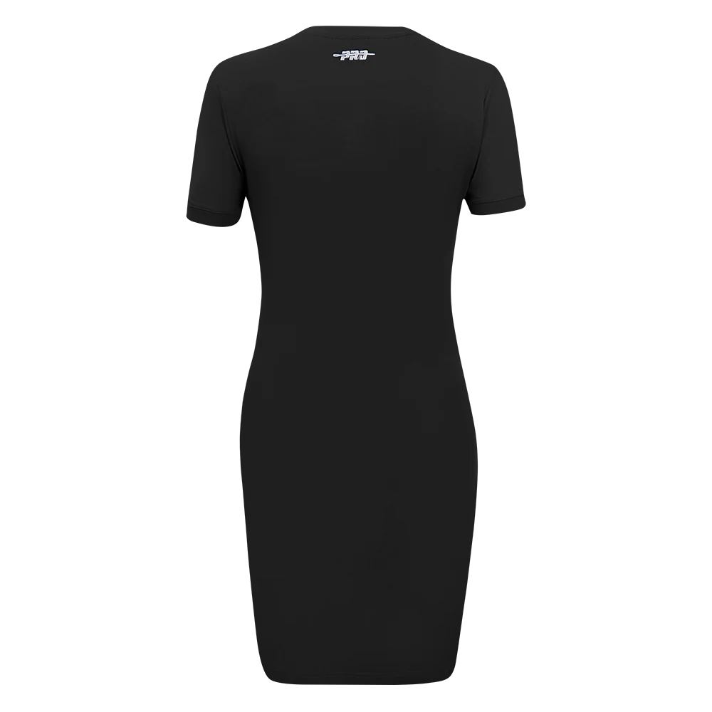 NBA LOS ANGELES LAKERS STAMPED WOMEN'S BODY CON DRESS (BLACK) - Image 5