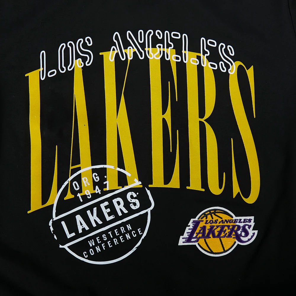 NBA LOS ANGELES LAKERS STAMPED WOMEN'S BODY CON DRESS (BLACK) - Image 7