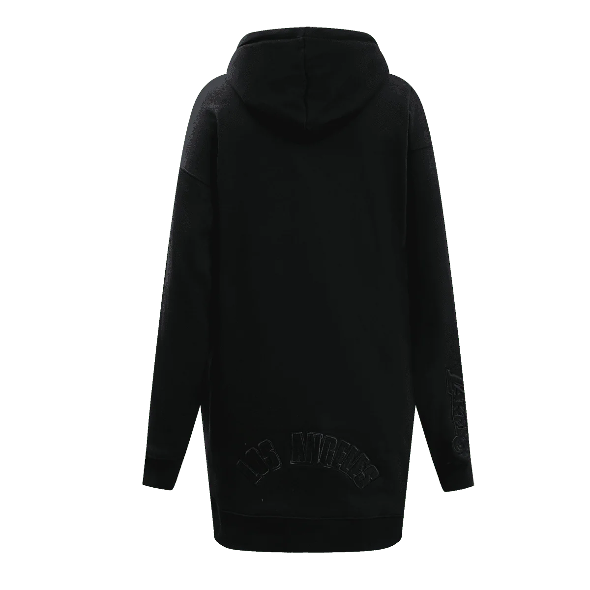 NBA LOS ANGELES LAKERS TRIPLE BLACK WOMEN'S HOODIE DRESS (TRIPLE BLACK) - Image 3
