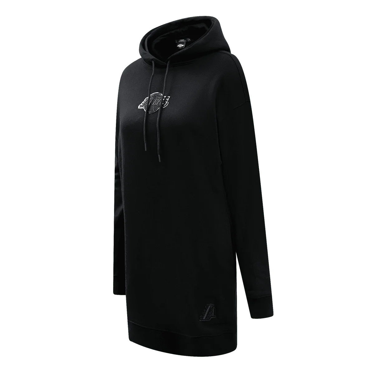 NBA LOS ANGELES LAKERS TRIPLE BLACK WOMEN'S HOODIE DRESS (TRIPLE BLACK) - Image 4