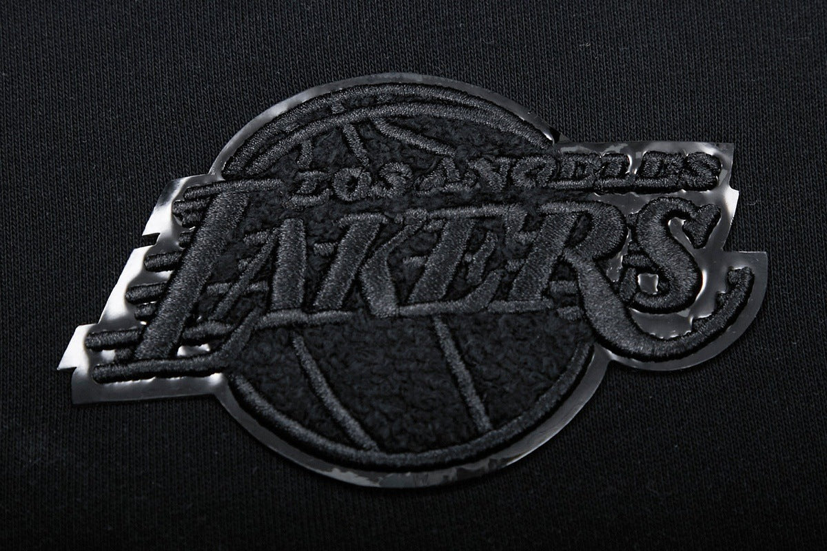 NBA LOS ANGELES LAKERS TRIPLE BLACK WOMEN'S HOODIE DRESS (TRIPLE BLACK) - Image 5