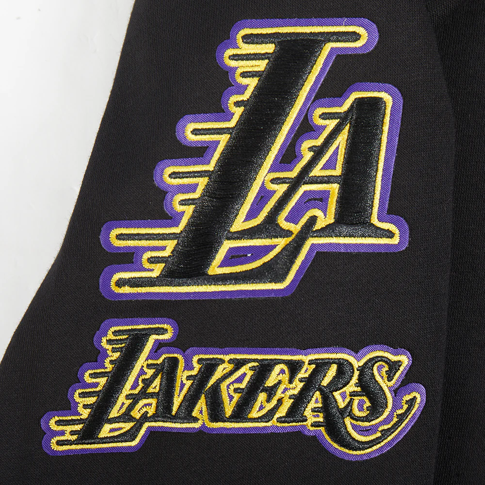 NBA LOS ANGELES LAKERS CLASSIC BIG BOYS FLEECE PULLOVER HOODIE (BLACK) - Image 7