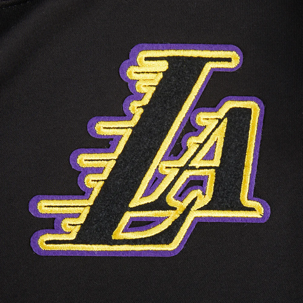 NBA LOS ANGELES LAKERS CLASSIC BIG BOYS FLEECE PULLOVER HOODIE (BLACK) - Image 8