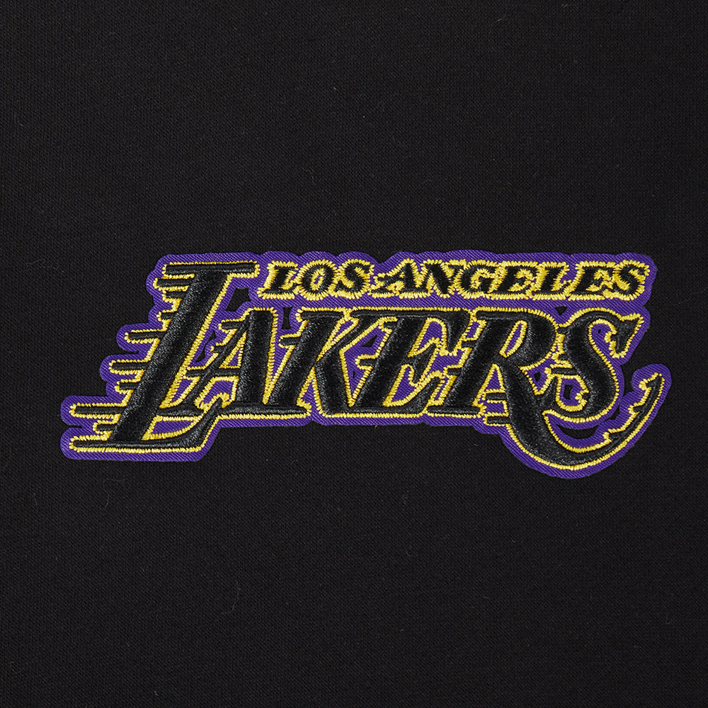LOS ANGELES LAKERS WINGSPAN BIG BOY'S DROP SHOULDER FLC PO HOODIE (BLACK) - Image 7