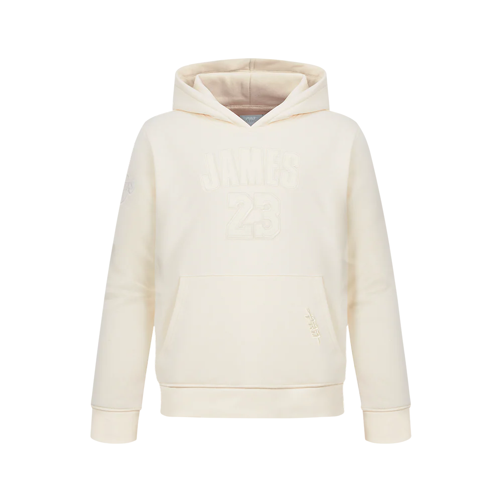 NBA LOS ANGELES LAKERS LeBron James #23 NEUTRAL PNN BIG BOY'S FLEECE PO HOODIE (EGGSHELL)