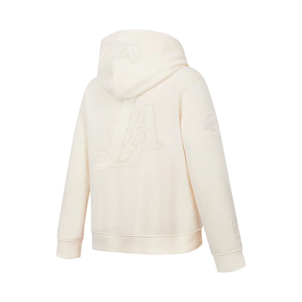 NBA LOS ANGELES LAKERS LeBron James #23 NEUTRAL PNN BIG BOY'S FLEECE PO HOODIE (EGGSHELL) - Image 4