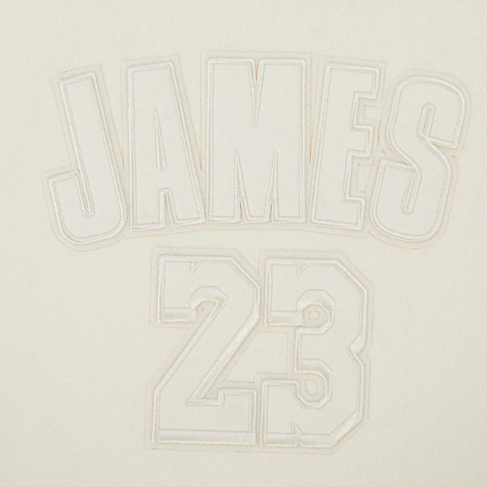NBA LOS ANGELES LAKERS LeBron James #23 NEUTRAL PNN BIG BOY'S FLEECE PO HOODIE (EGGSHELL) - Image 7
