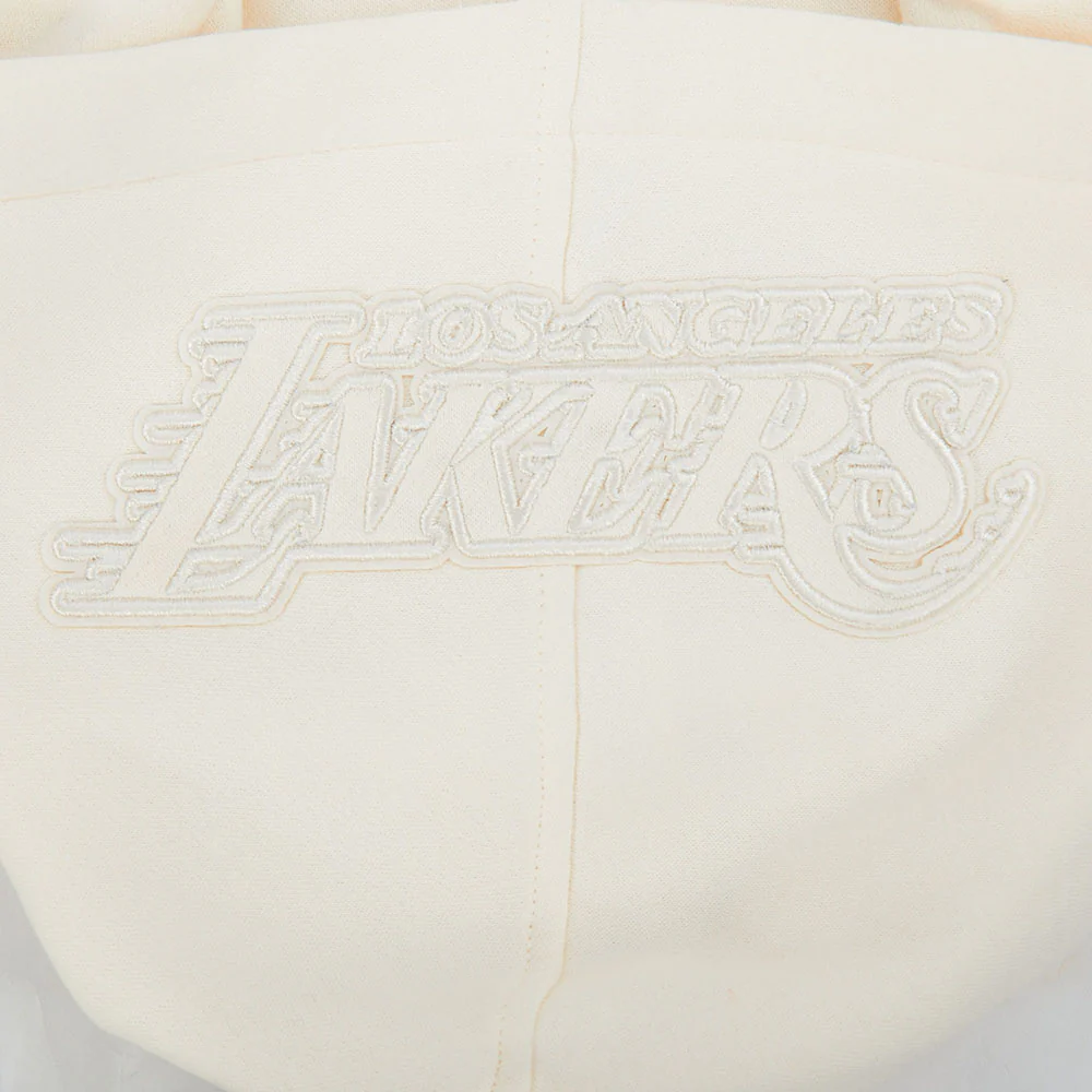 NBA LOS ANGELES LAKERS LeBron James #23 NEUTRAL PNN BIG BOY'S FLEECE PO HOODIE (EGGSHELL) - Image 8