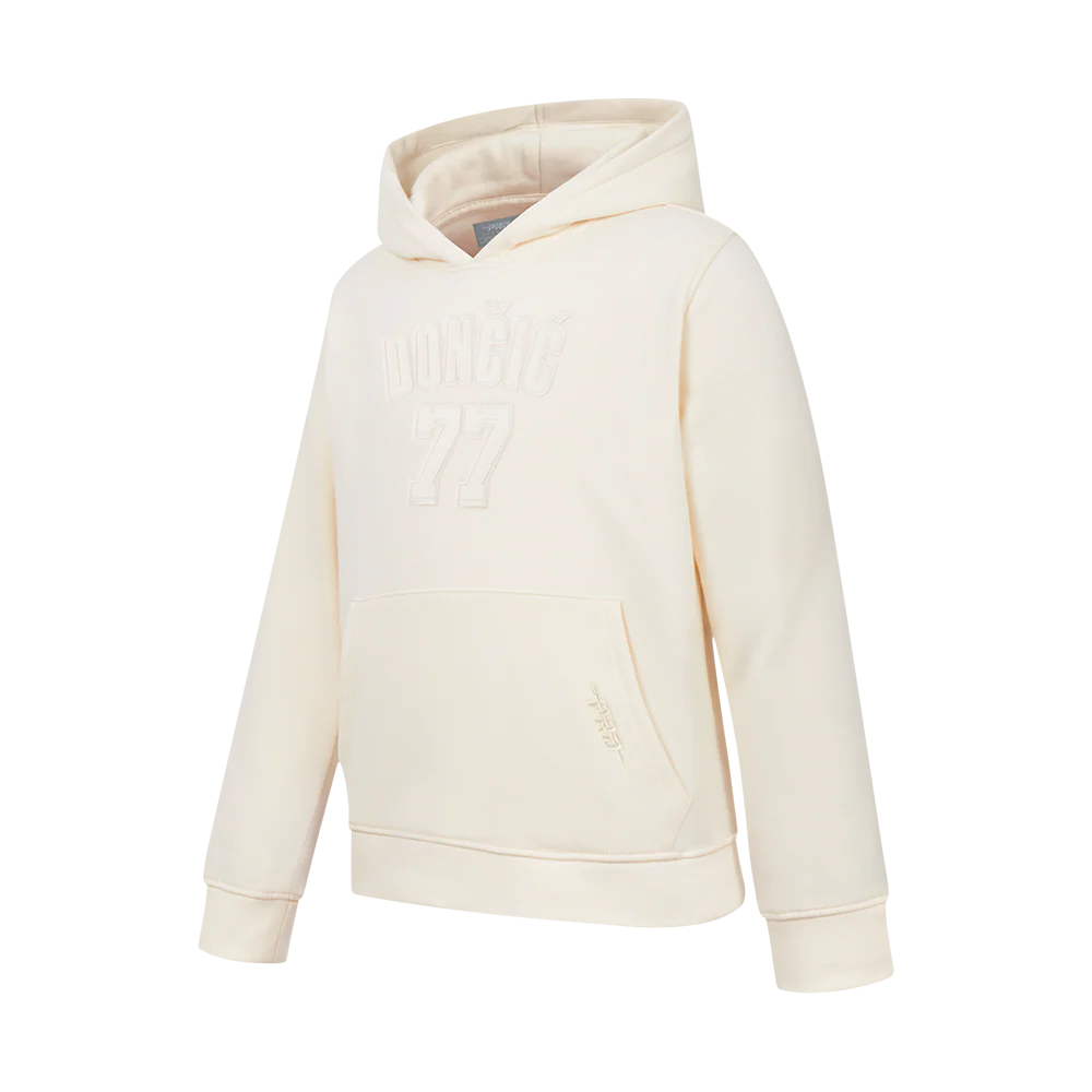 NBA LOS ANGELES LAKERS LUKA DONCIC #77 NEUTRAL PNN BIG BOY'S FLEECE PO HOODIE (EGGSHELL) - Image 2