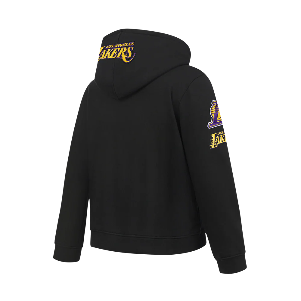 NBA LOS ANGELES LAKERS LUKA DONCIC #77 CLASSIC PNN BIG BOY'S FLEECE PO (BLACK) - Image 4