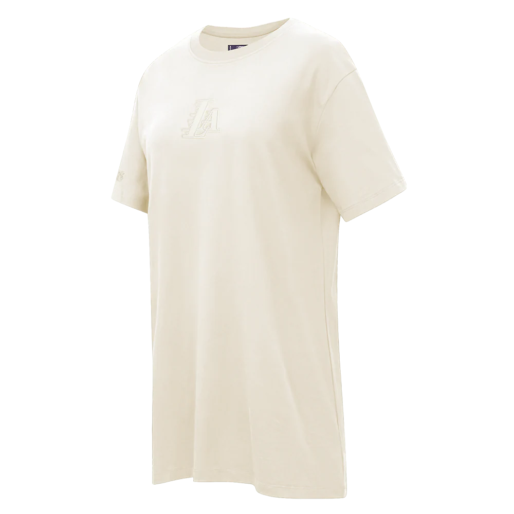 NBA LOS ANGELES LAKERS NEURAL WOMEN'S T-SHIRT DRESS (EGGSHELL) - Image 2