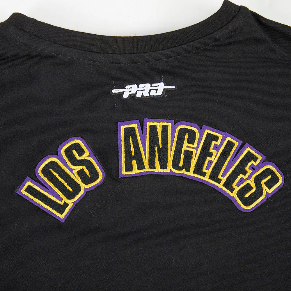 NBA LOS ANGELES LAKERS CLASSIC BIG GIRLS SHORT SLEEVE BOXY TEE (BLACK) - Image 5