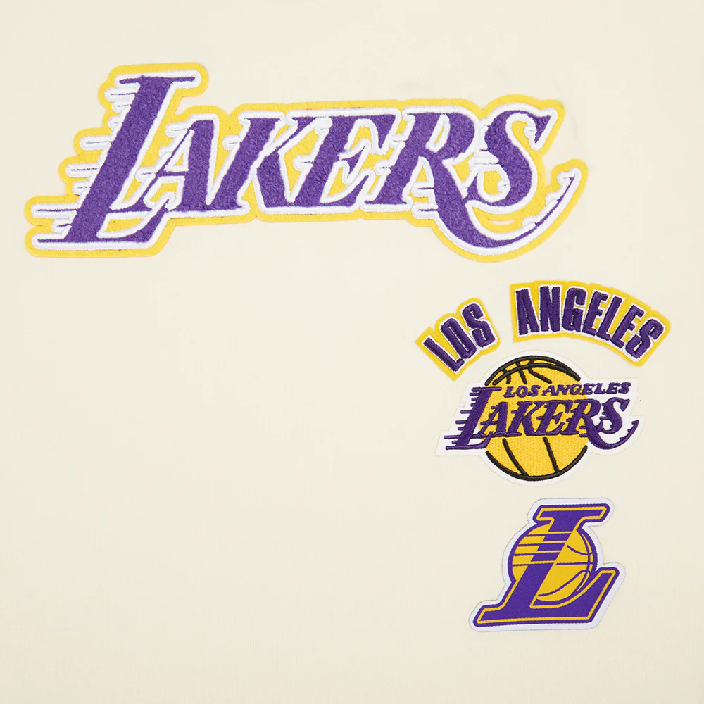 NBA LOS ANGELES LAKERS RETRO CLASSIC BIG GIRLS SHORT SLEEVE BOXY TEE (EGGSHELL) - Image 3