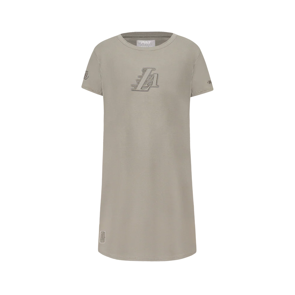 NBA LOS ANGELES LAKERS NEUTRAL BIG GIRLS TEE DRESS (TAUPE)