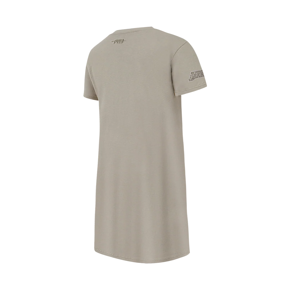 NBA LOS ANGELES LAKERS NEUTRAL BIG GIRLS TEE DRESS (TAUPE) - Image 4