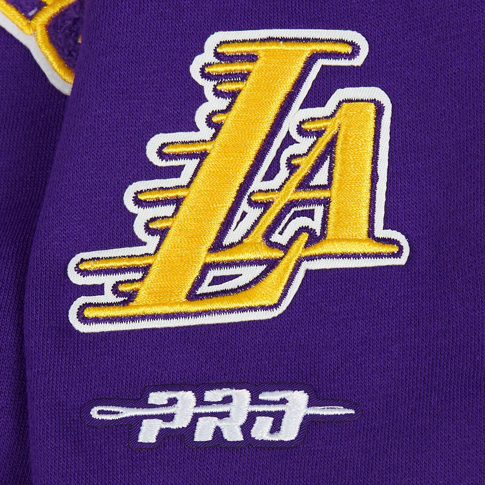 LOS ANGELES LAKERS CLASSIC BIG GIRL'S FLC CREWNECK (PURPLE) - Image 6