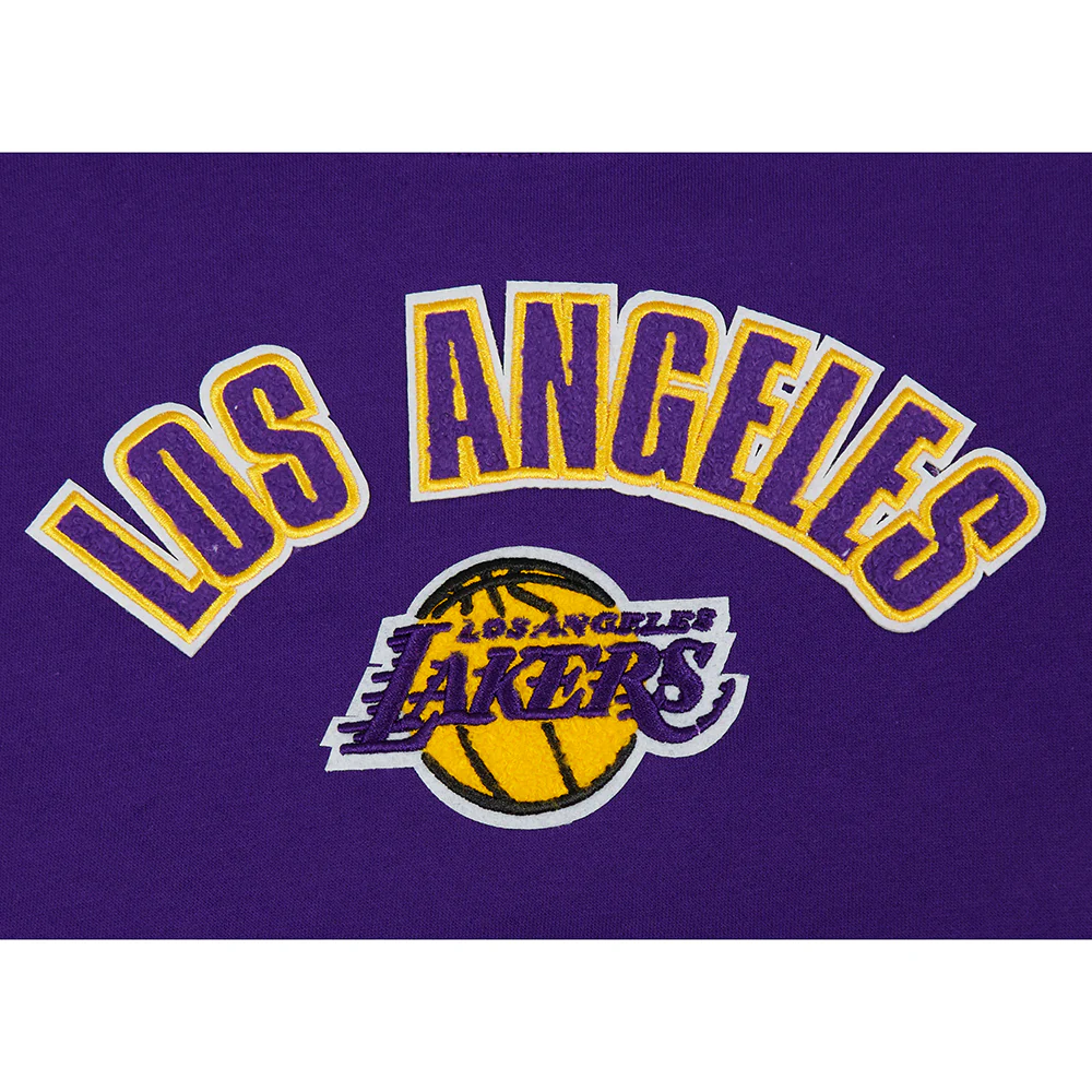 LOS ANGELES LAKERS CLASSIC BIG GIRL'S FLC CREWNECK (PURPLE) - Image 7