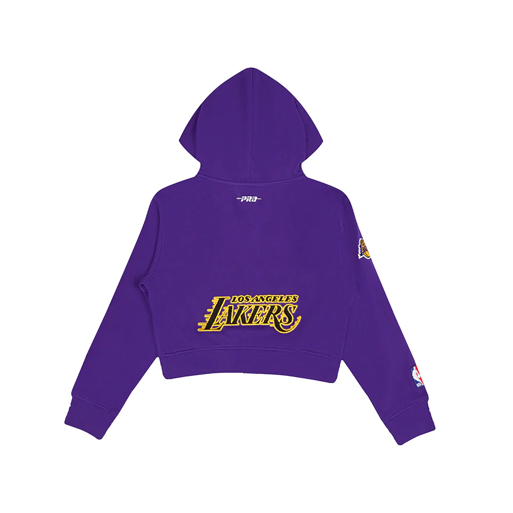 NBA LOS ANGELES LAKERS CLASSIC BIG GIRLS FLEECE FULL ZIP HOODIE (PURPLE) - Image 4